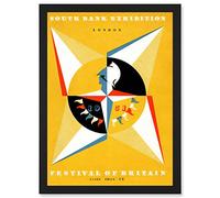 Wee Blue Coo Vintage Advert Exhibition South Bank Festival Britain London England 1951 Artwork Framed A3 Wall Art Print
