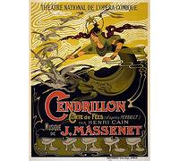 Wee Blue Coo Vintage Advert Nouveau Theatre Opera Bertrand Cendrillon Art Print Poster Wall Decor 12X16 Inch