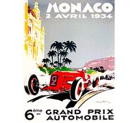 Wee Blue Coo Vintage Advert Transport Grand Prix Monaco Art Canvas Print