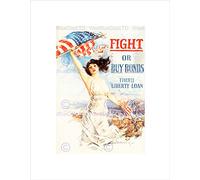 Wee Blue Coo Vintage Advert War Fight Buy Bonds Third Liberty Loan Wall Art Print