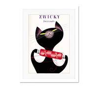 Wee Blue Coo Vintage Advert Zwicky Thread Black Cat Large Art Print Poster Wall Decor 18x24 inch Supplied Ready To Hang With Included Mount Brackets