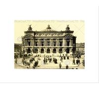 Wee Blue Coo VINTAGE ARCHITECTURAL PARIS OPERA HOUSE ORNATE FRANCE FRAMED ART PRINT B12X3435