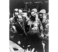 Wee Blue Coo Vintage B&W History Fidel Castro Art Print Poster Wall Decor 12X16 Inch