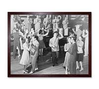 Wee Blue Coo Vintage Ballroom Dancing Roseland New York Art Print Framed Poster Wall Decor 12X16 Inch