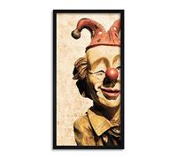 Wee Blue Coo Vintage Circus Clown Doll Model Long Panel Framed Wall Art Print