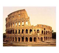 Wee Blue Coo Vintage Exterior Coliseum Rome Italy Landmark Travel Art Print Poster Wall Decor 12X16 Inch
