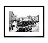 Wee Blue Coo Vintage Eyre Square Galway Ireland Horse Cart Tram JFK Framed Wall Art Print