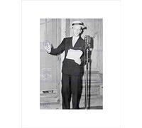 Wee Blue Coo VINTAGE FRED ASTAIRE RADIO MICROPHONE DANCE LEGEND USA FRAMED ART PRINT B12X3515