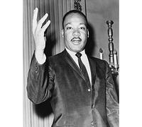 Wee Blue Coo Vintage Graph Martin Luther King B&W Art Print Poster Wall Decor 12X16 Inch
