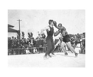 Wee Blue Coo Vintage Jack Johnson Boxer Kaufmann Punch Art Print Poster Wall Decor 12X16 Inch