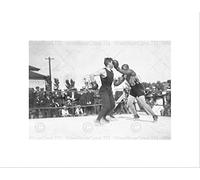 Wee Blue Coo Vintage Jack Johnson Boxer Kaufmann Punch Wall Art Print
