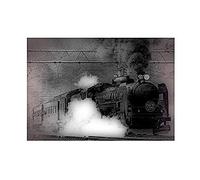 Wee Blue Coo Vintage Locomotive Steam Train Wall Art Print
