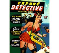 Wee Blue Coo Vintage Magazine Cover Expose Detective True Crime Cases Cover Canvas Print