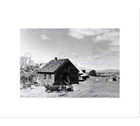 Wee Blue Coo VINTAGE OLD ABANDONED FARMHOUSE NEAR NEWPORT VERMONT FRAMED ART PRINT B12X11803