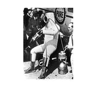 Wee Blue Coo Vintage Photo 1934 First Operational Pressure Diving Suit Wall Art Print