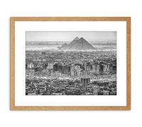 Wee Blue Coo VINTAGE PHOTO AERIAL CAIRO EGYPT PYRAMID CITYSCAPE FRAMED PRINT F97X2635