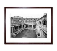 Wee Blue Coo Vintage Photo Bath Roman Baths Abbey England Old Framed Wall Art Print