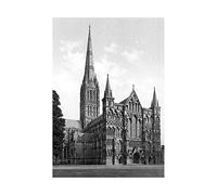Wee Blue Coo Vintage Photo Cathedral Salisbury History Wall Art Print