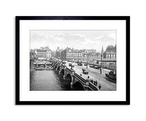 Wee Blue Coo VINTAGE PHOTO GLASGOW BRIDGE SCOTLAND FRAMED PRINT F97X3517