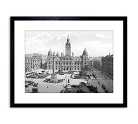 Wee Blue Coo Vintage Photo Glasgow George Square Scotland Framed Wall Art Print