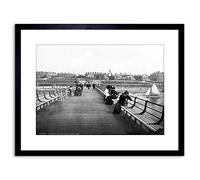Wee Blue Coo VINTAGE PHOTO HUNSTANTON FROM PIER ENGLAND OLD FRAMED PRINT F97X3683
