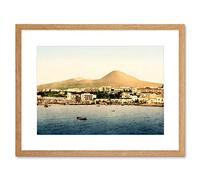 Wee Blue Coo Vintage Photo Mount Vesuvius Torre Del Greco Framed Wall Art Print