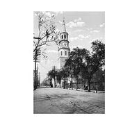 Wee Blue Coo Vintage Photo St Michael's Church 1900 Charleston Wall Art Print