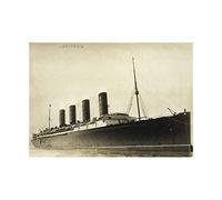 Wee Blue Coo Vintage Photo Transport Lusitania Liner Ship Boat Wall Art Print
