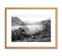 Wee Blue Coo Vintage Photo Ullswater Gowbarrow Lake District England Framed Wall Art Print