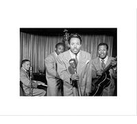 Wee Blue Coo VINTAGE PHOTOGRAPH JAZZ MUSIC BABS GONZALEZ GROUP BLACK FRAMED ART PRINT B12X3732