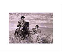 Wee Blue Coo VINTAGE PORTRAIT GAUCHO COWBOY WHEAT FIELD CHILE FRAMED ART PRINT B12X11813
