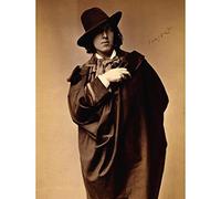 Wee Blue Coo Vintage Portrait Irish Playwright Poet Wilde Oscar Cape Hat Art Print Poster Wall Decor 12X16 Inch