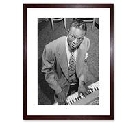 Wee Blue Coo Vintage Portrait Legendary Musician Nat King Cole Framed Wall Art Print