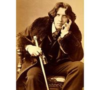 Wee Blue Coo Vintage Portrait Oscar Wilde Poet Playwright Legend Irish Art Print Poster Wall Decor 12X16 Inch
