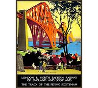Wee Blue Coo Vintage Railway Flying Scotsman Forth Bridge New Fine Art Print Poster Picture 30X40 Cms Cc5492