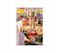 Wee Blue Coo VINTAGE SCIENCE LAB ILLUSTRATION CHEMISTRY NEW FRAMED ART PRINT MOUNT B12X11493