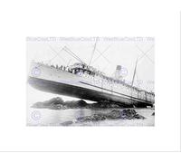 Wee Blue Coo Vintage Shipwreck SS Princess May Beached Boat Wall Art Print