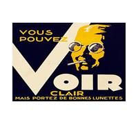 Wee Blue Coo Vintage Voir See Glasses Lunettes New Wall Art Print