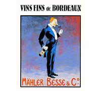 Wee Blue Coo Vintage Wine Advert Monocle Jean Pierre Got Art Print Poster Wall Decor 12X16 Inch