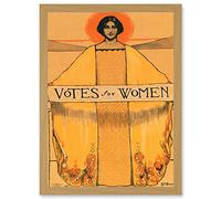 Wee Blue Coo Votes For Women Suffrage 19th Amendment Vintage Poster Artwork Framed Wall Art Print A4