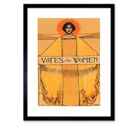 Wee Blue Coo Votes For Women Suffrage Artwork Framed Wall Art Print 12X16 Inch