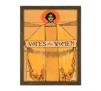 Wee Blue Coo Votes For Women Suffrage Artwork Framed Wall Art Print 18X24 Inch