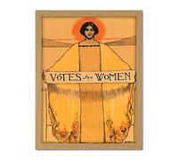 Wee Blue Coo Votes For Women Suffrage Artwork Framed Wall Art Print 18X24 Inch