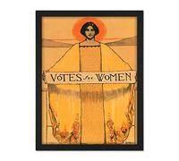 Wee Blue Coo Votes For Women Suffrage Artwork Framed Wall Art Print 18X24 Inch
