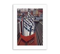 Wee Blue Coo Wadsworth Dazzle-ships Liverpool Drydock Canvas Art Print