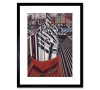 Wee Blue Coo Wadsworth Dazzle-ships Liverpool Drydock Framed Wall Art Print