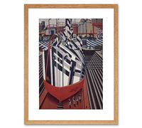 Wee Blue Coo Wadsworth Dazzle-ships Liverpool Drydock Framed Wall Art Print