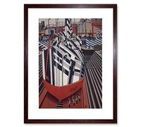 Wee Blue Coo Wadsworth Dazzle-ships Liverpool Drydock Framed Wall Art Print
