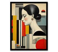 Wee Blue Coo Wall Art Print Calm in the Chaos Abstract Portrait Living Room Framed in Beige | Size: A4 Wee Blue Coo Beige A4