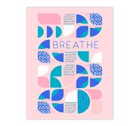 Wee Blue Coo Wall Art Print Chill Pattern Breathe Quote Affirmation Calm Pink Spa Poster | Size: W12" x H16" Wee Blue Coo Pink W12" x H16"